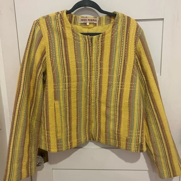 NWT Kantha Free People Multicolor Striped Jacket - Picture 1 of 16